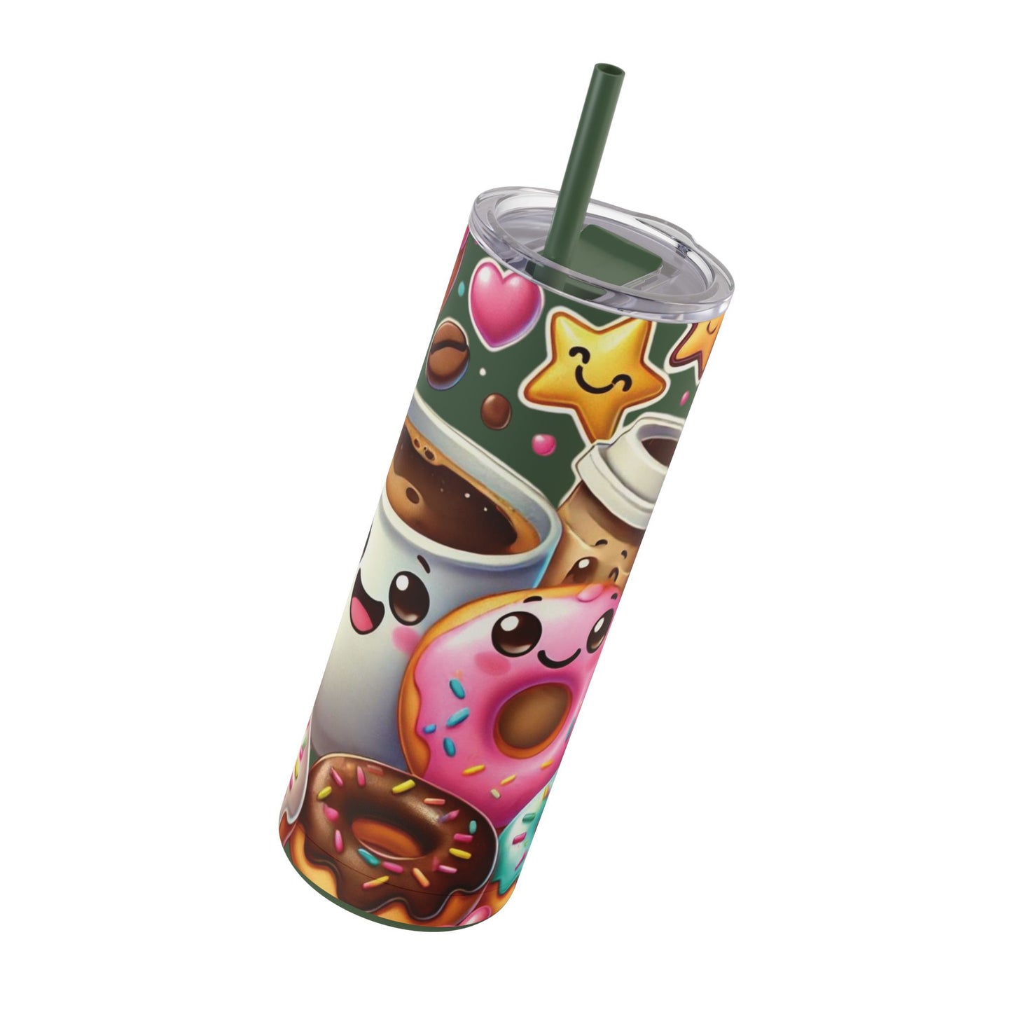 Coffee & Donuts - Maars Maker Skinny Matte Tumbler, 20oz - Creatively Designed Shop