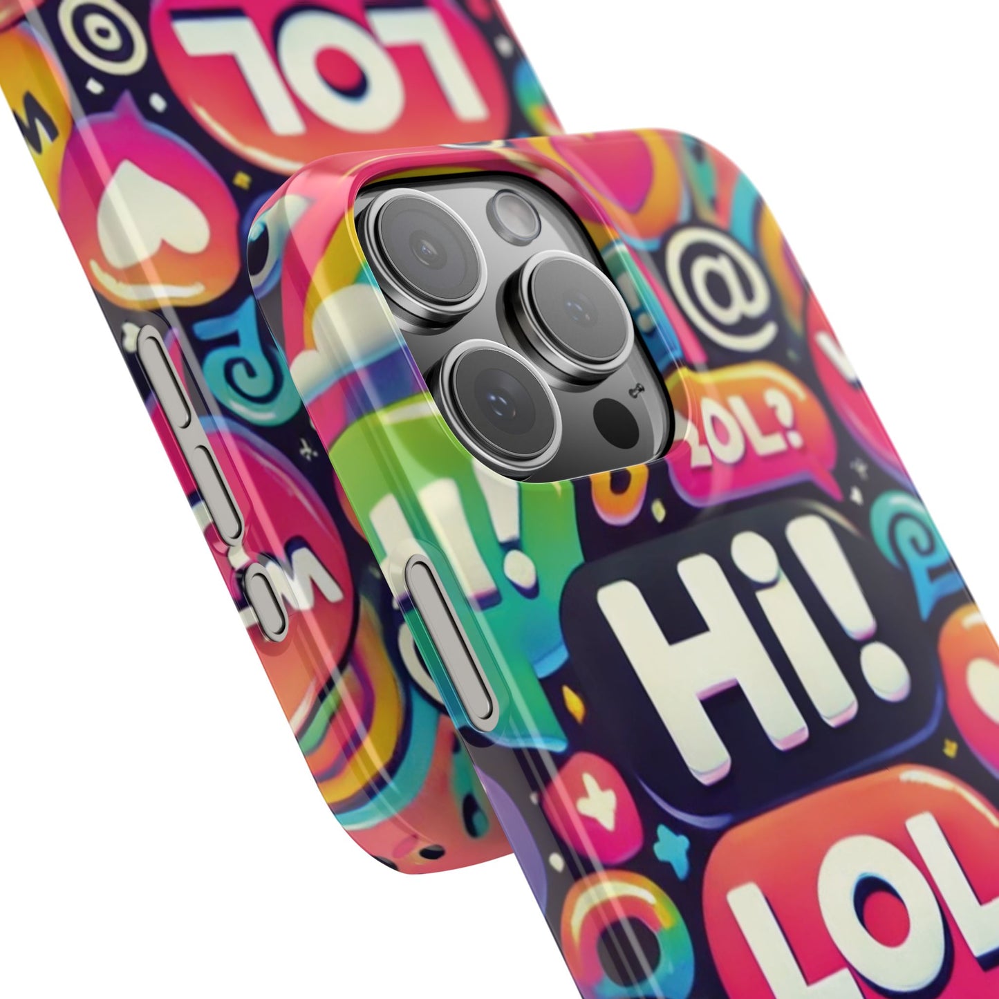 "Text Bubbles" - Slim Phone Cases - Creatively Designed Shop