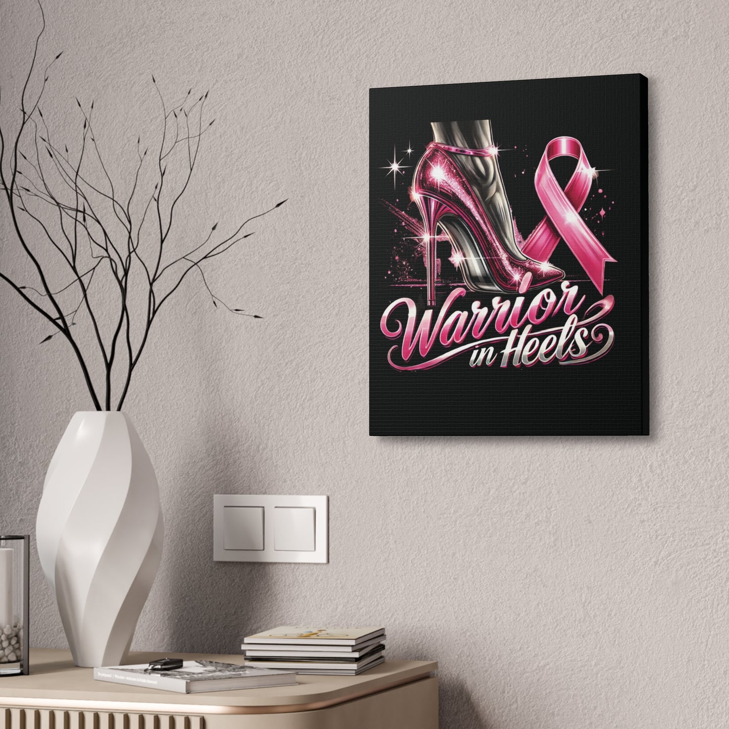 Pink Warrior Heels - Canvas Art