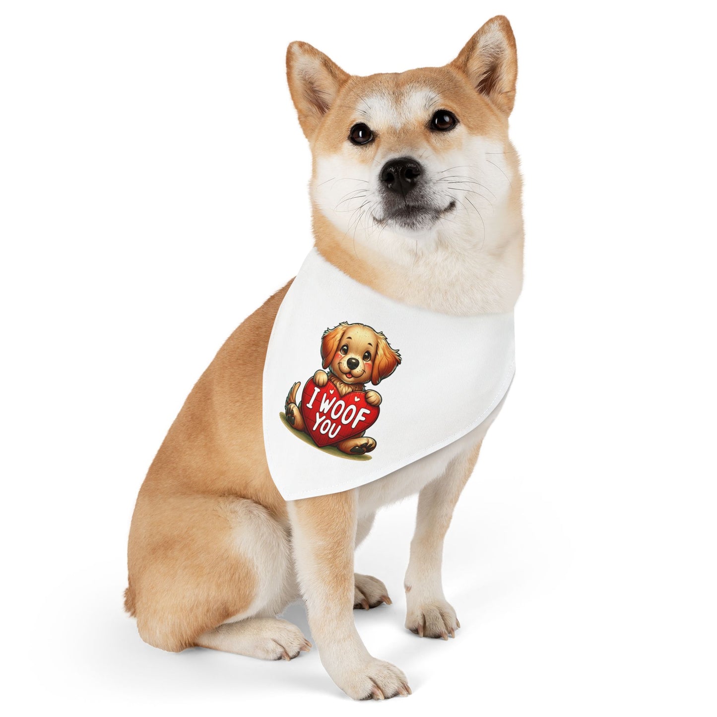 I Woof You - Pet Bandana Collar - Creatively Designed Shop