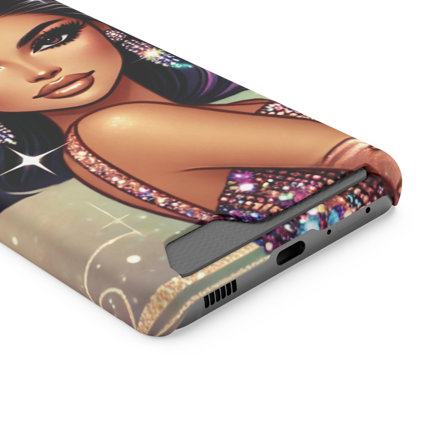 "Stunning" - Phone Case With Card Holder - Creatively Designed Shop
