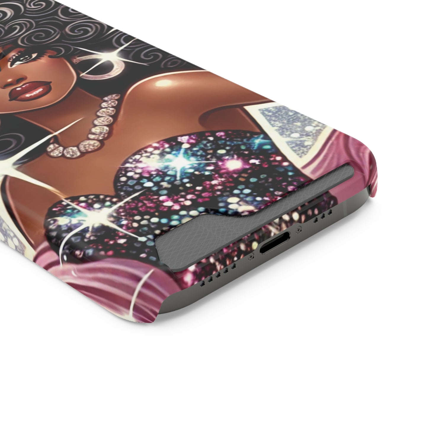 "Gorgeous" - Phone Case With Card Holder - Creatively Designed Shop