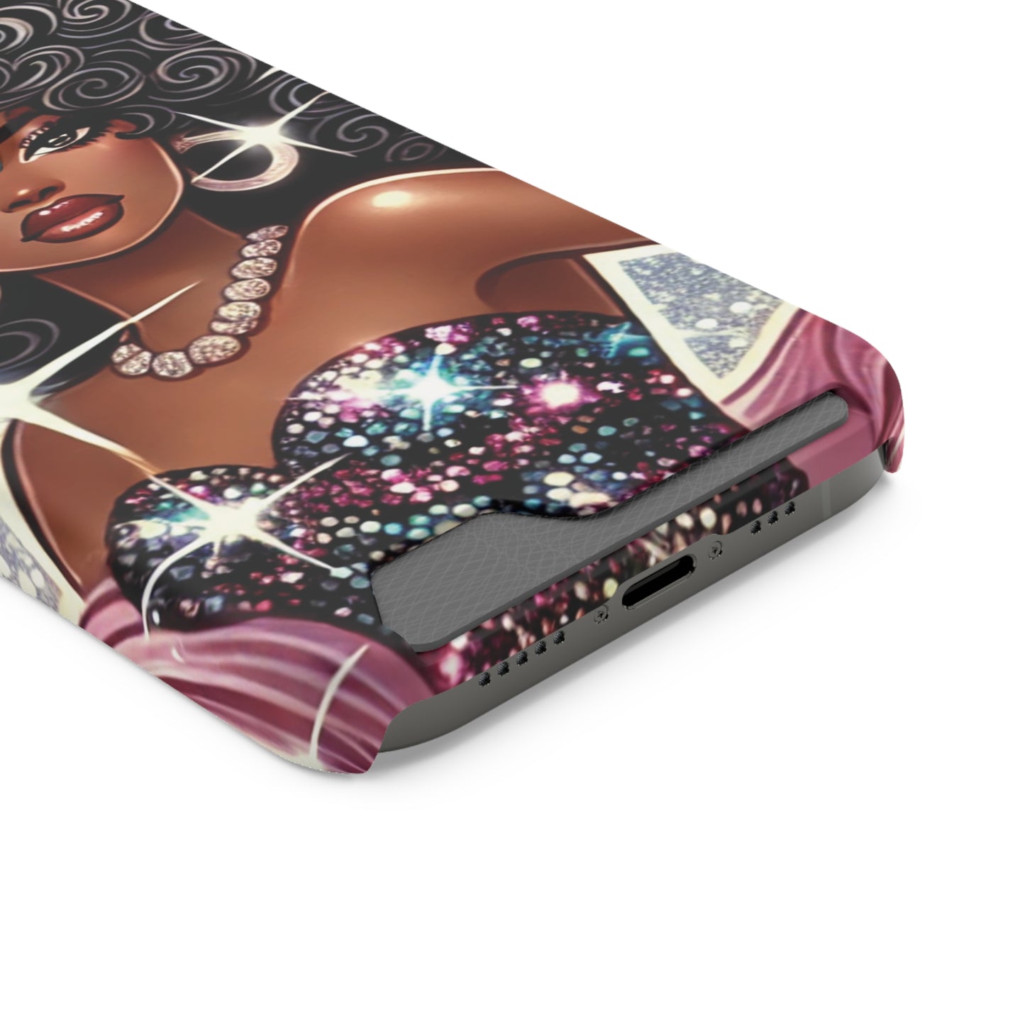 "Gorgeous" - Phone Case With Card Holder - Creatively Designed Shop