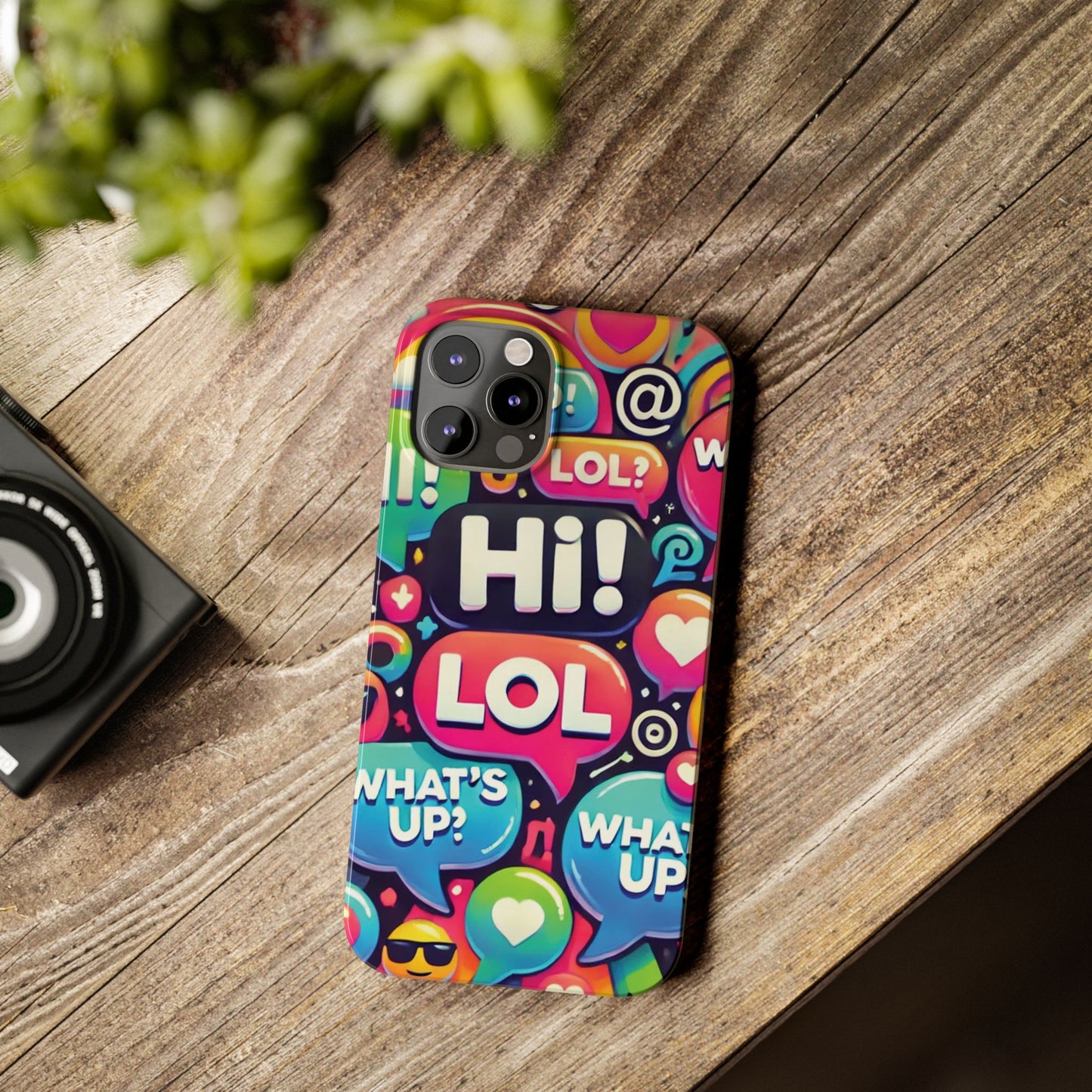 "Text Bubbles" - Slim Phone Cases - Creatively Designed Shop