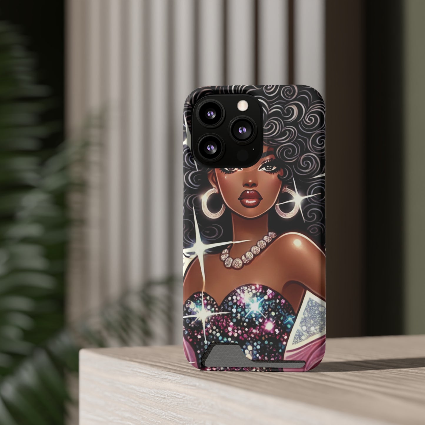 "Gorgeous" - Phone Case With Card Holder - Creatively Designed Shop