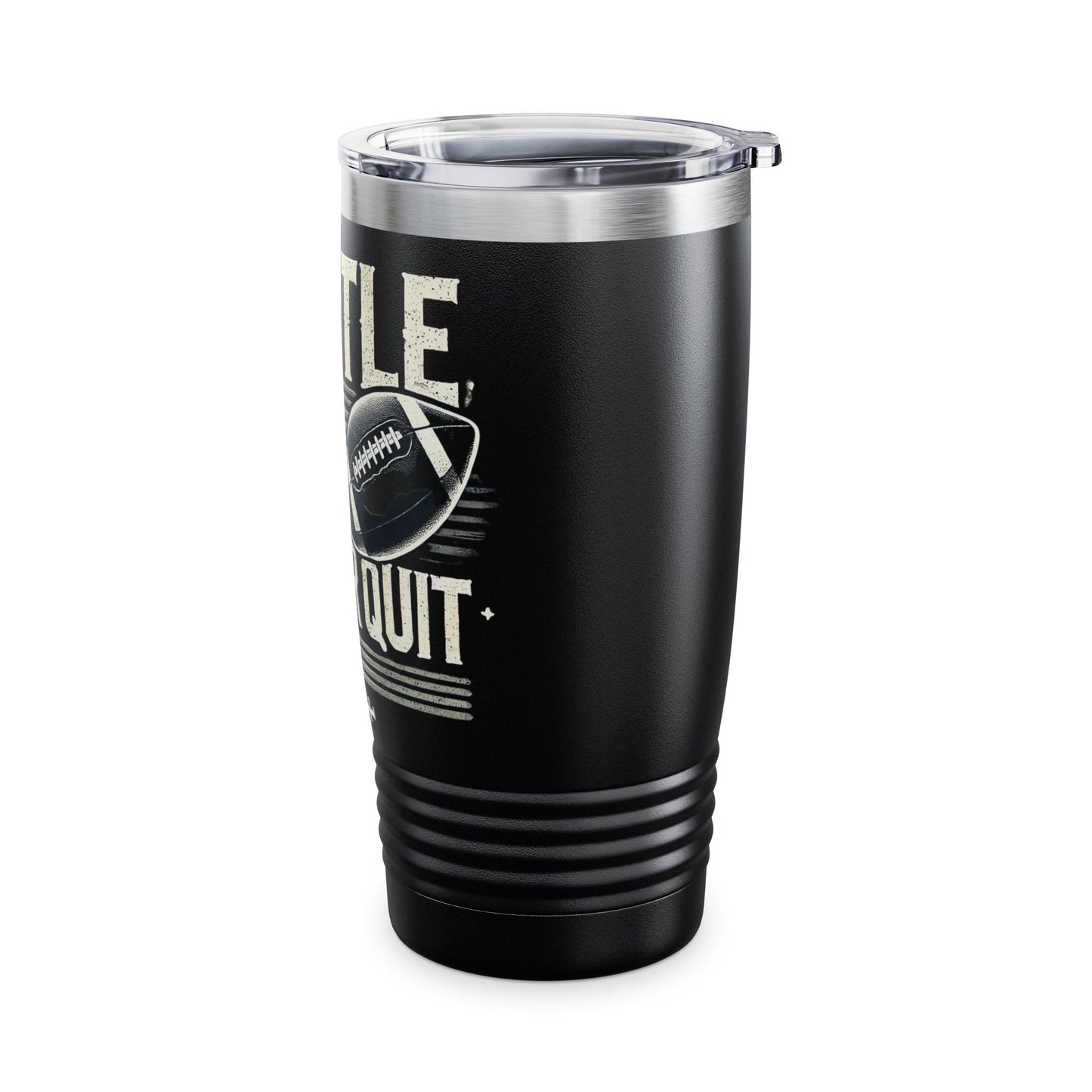 Hustle, Hit, Never Quit - Ringneck Tumbler, 20oz - Creatively Designed Shop