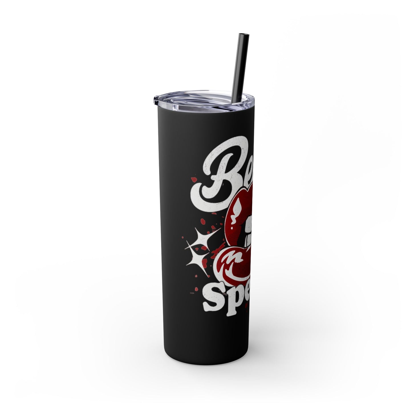 Beauty Speaks - Skinny Tumbler with Straw, 20oz - Creatively Designed Shop