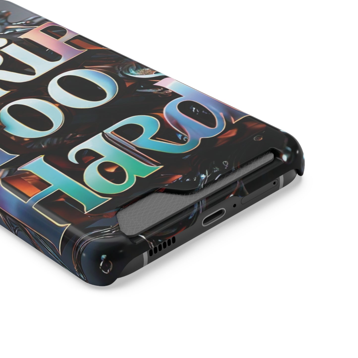 "Drip Too Hard" - Phone Case With Card Holder - Creatively Designed Shop