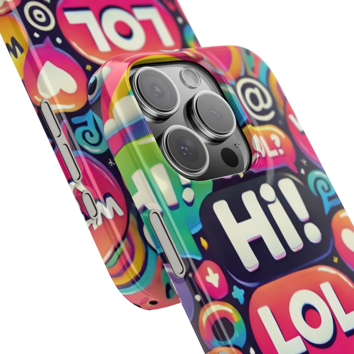 "Text Bubbles" - Slim Phone Cases - Creatively Designed Shop