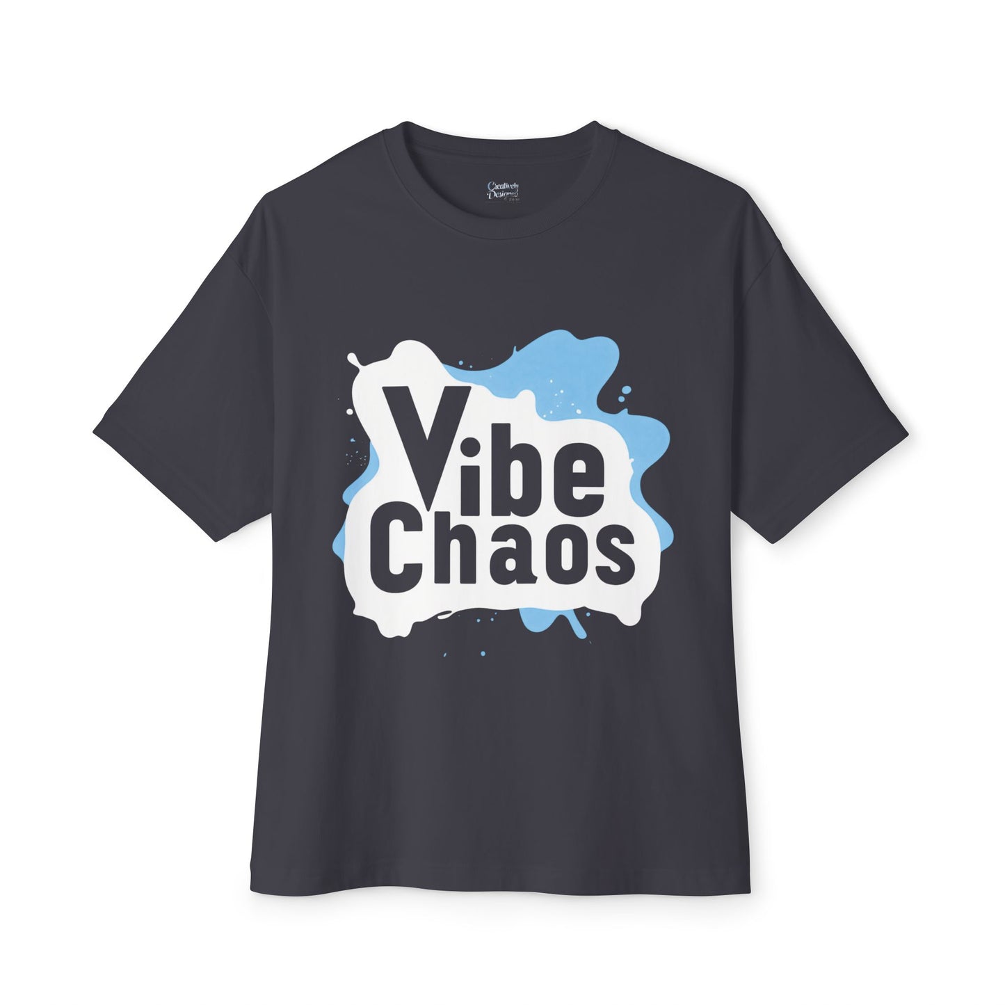Vibe Chaos (Blue) - Unisex Oversized Boxy Tee