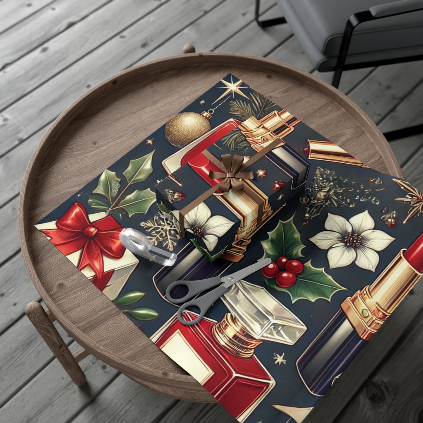 Christmas Glam Makeup Essentials - Gift Wrap Papers - Creatively Designed Shop