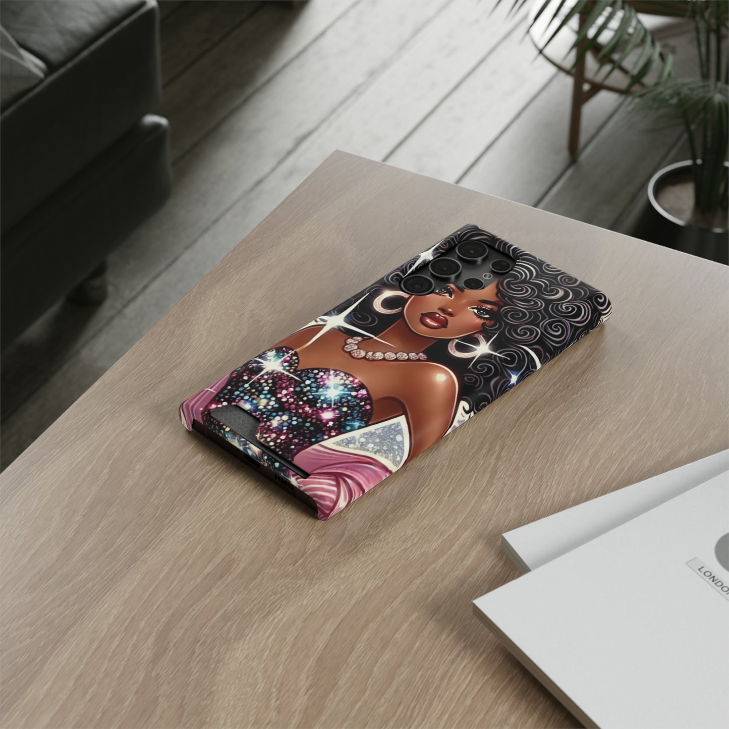 "Gorgeous" - Phone Case With Card Holder - Creatively Designed Shop