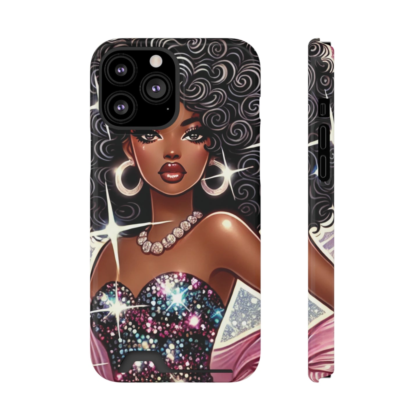 "Gorgeous" - Phone Case With Card Holder - Creatively Designed Shop