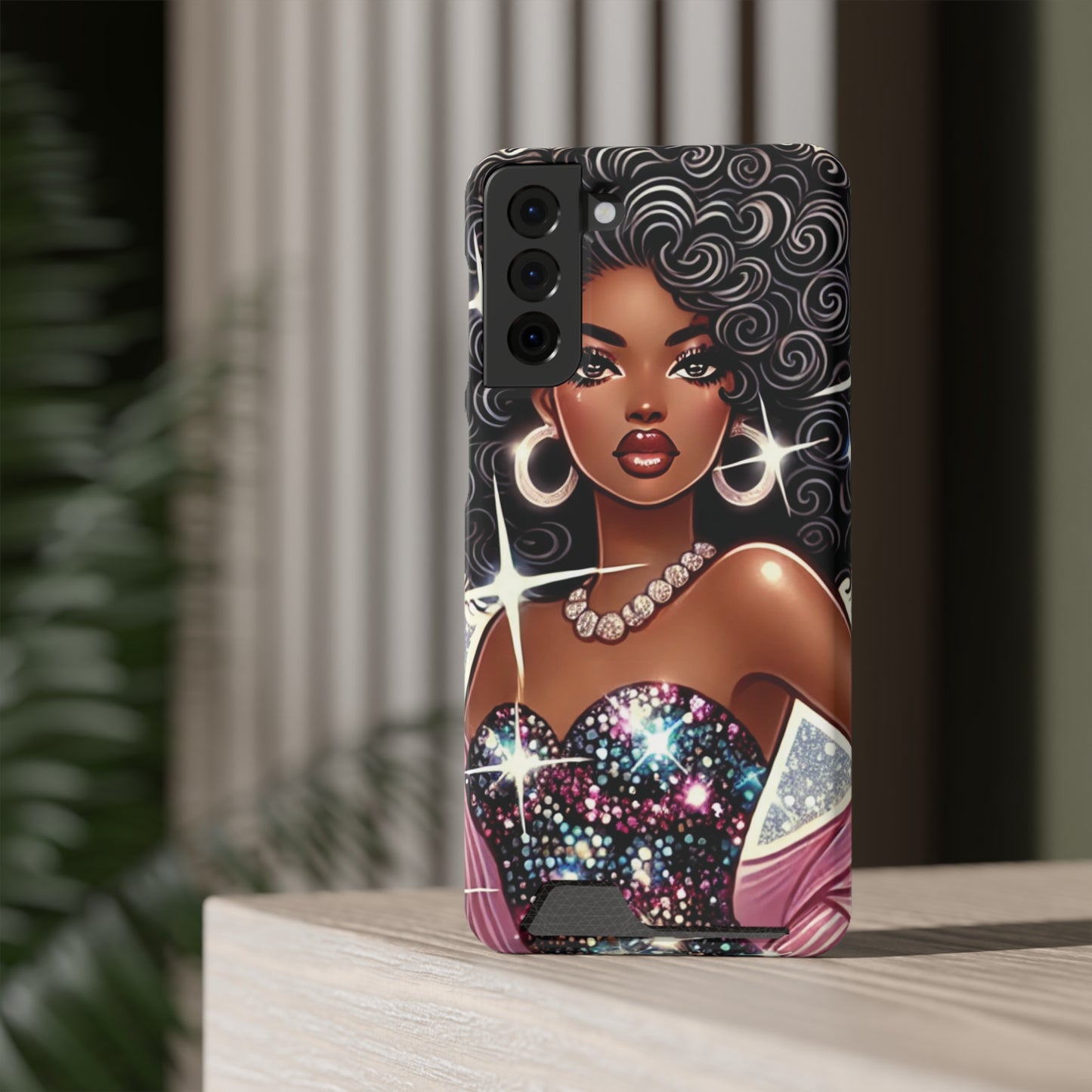 "Gorgeous" - Phone Case With Card Holder - Creatively Designed Shop