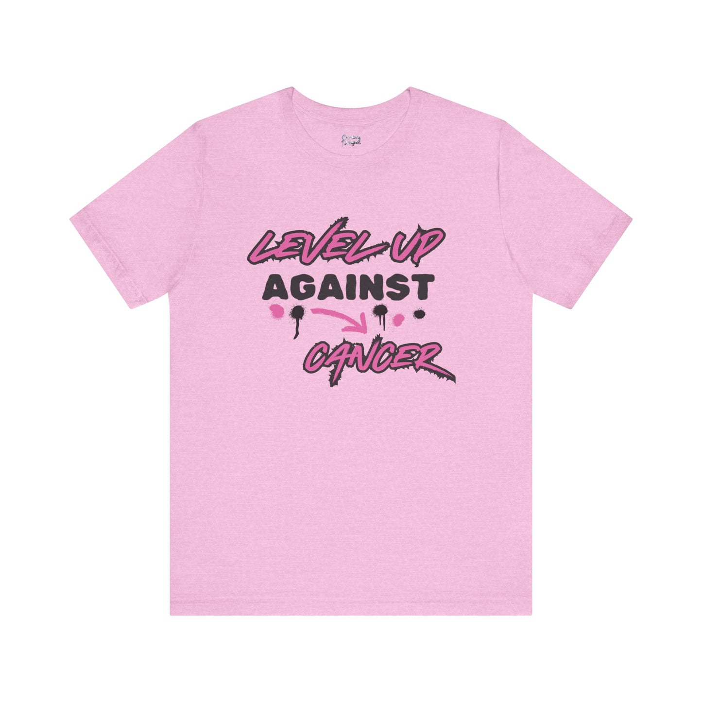 Level Up Against Cancer - Unisex Jersey Short Sleeve Tee