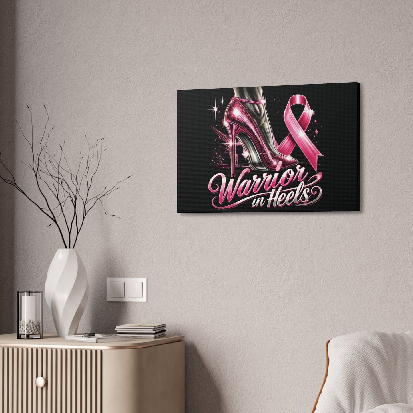 Pink Warrior Heels - Canvas Art