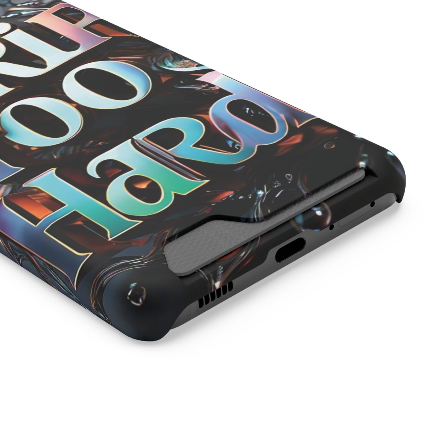 "Drip Too Hard" - Phone Case With Card Holder - Creatively Designed Shop