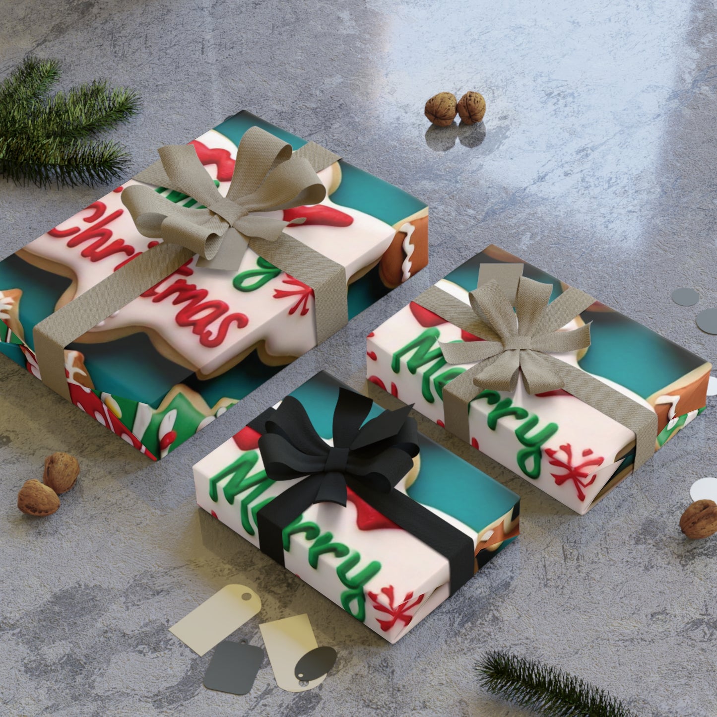 Christmas Cookies & Treats - Gift Wrapping Paper Rolls, 1pc - Creatively Designed Shop