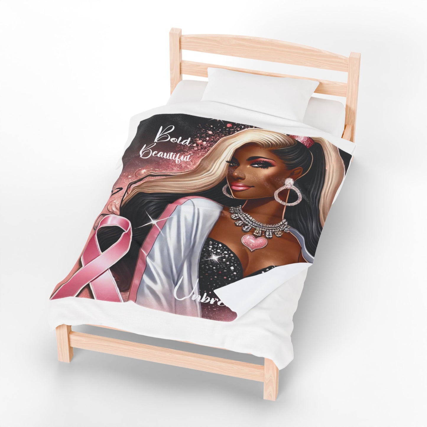 Bold Beautiful Unbreakable - Velveteen Plush Blanket