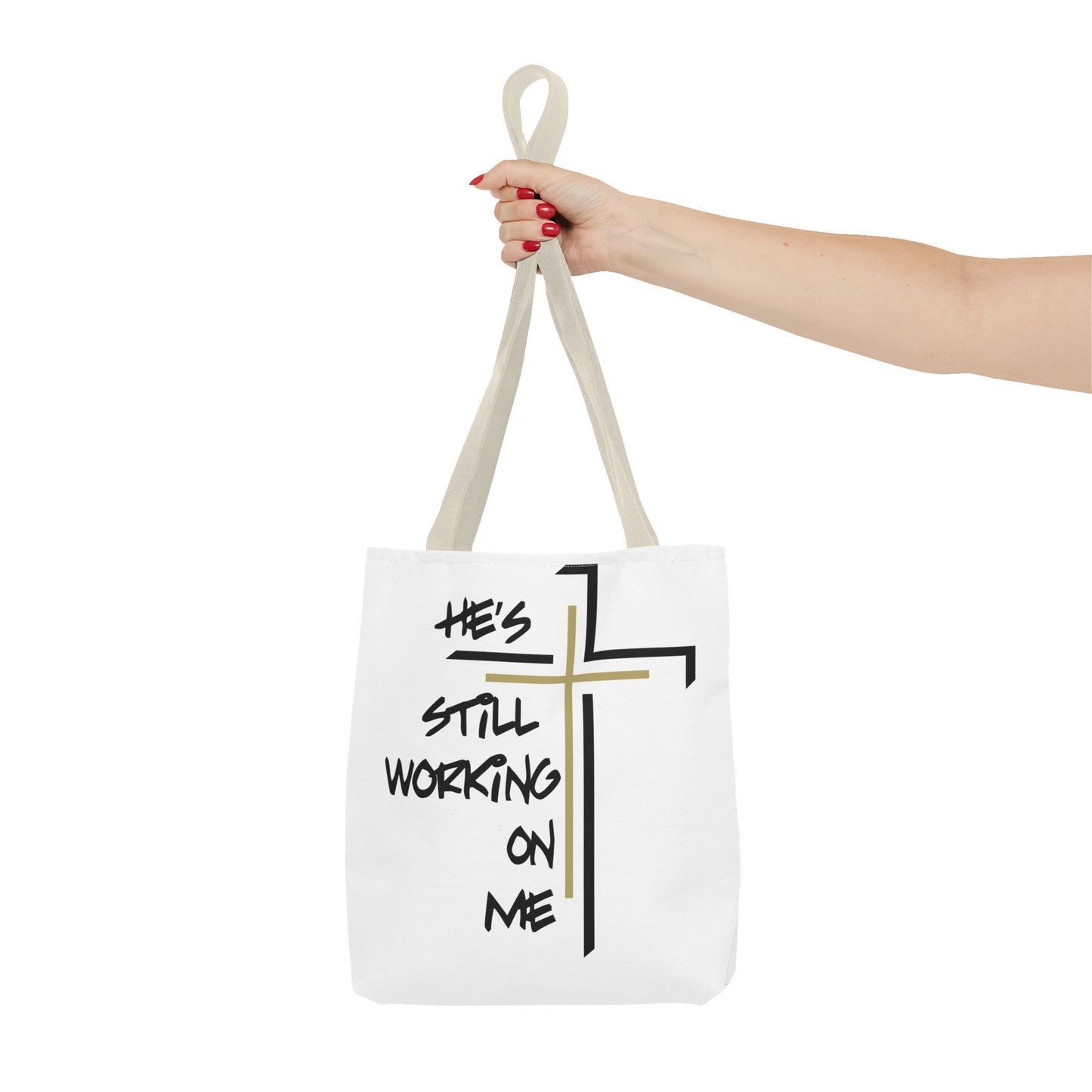 He's Still Working On Me - Tote Bag (AOP) - Creatively Designed Shop