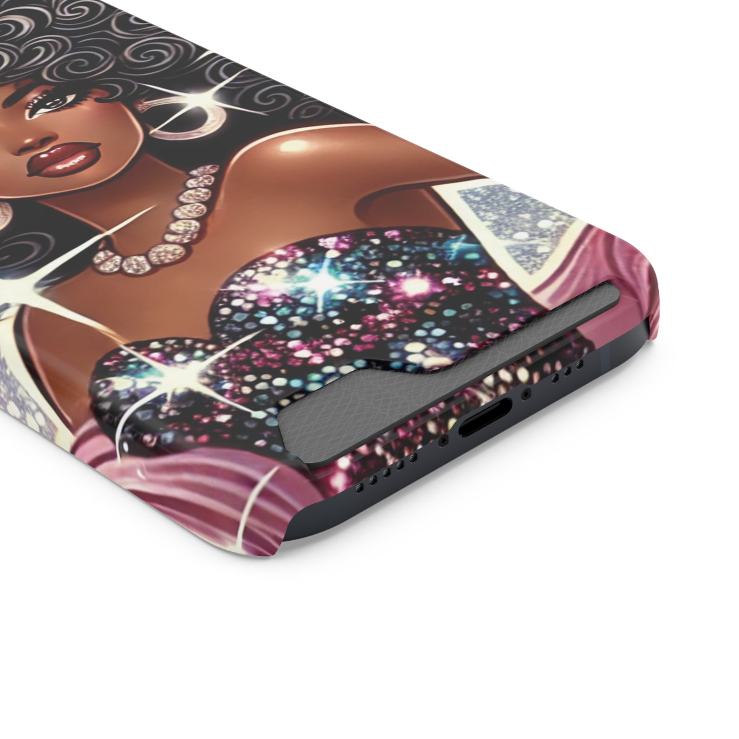 "Gorgeous" - Phone Case With Card Holder - Creatively Designed Shop