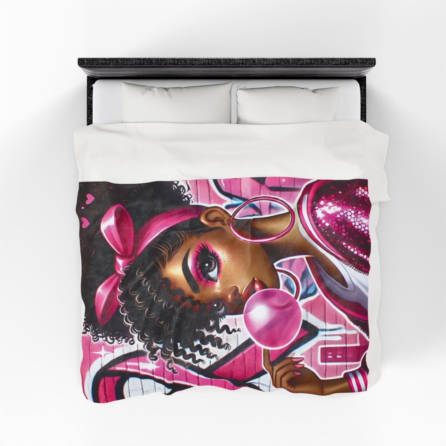 Pink Attitude - Velveteen Plush Blanket