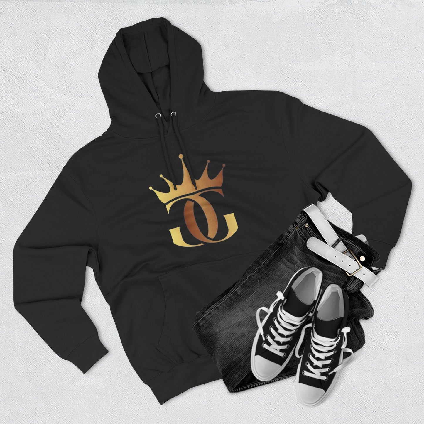 GG Crown - Three-Panel Fleece Hoodie - Creatively Designed Shop
