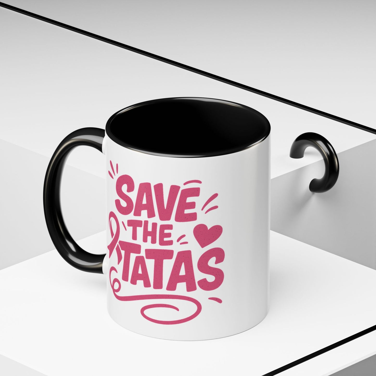 "Save the Tatas" - Accent Coffee Mug
