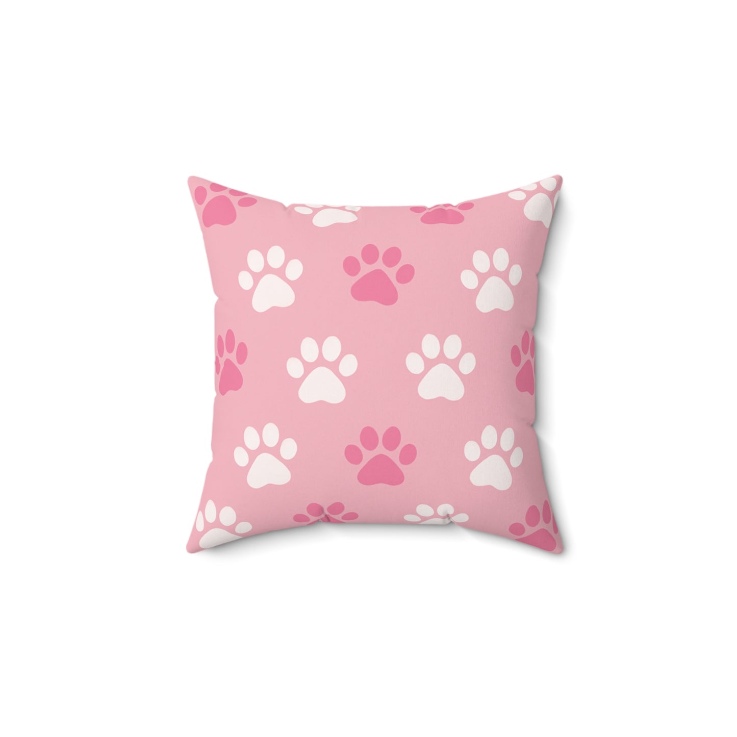 Bow Wow in Pink - Spun Polyester Square Pillow