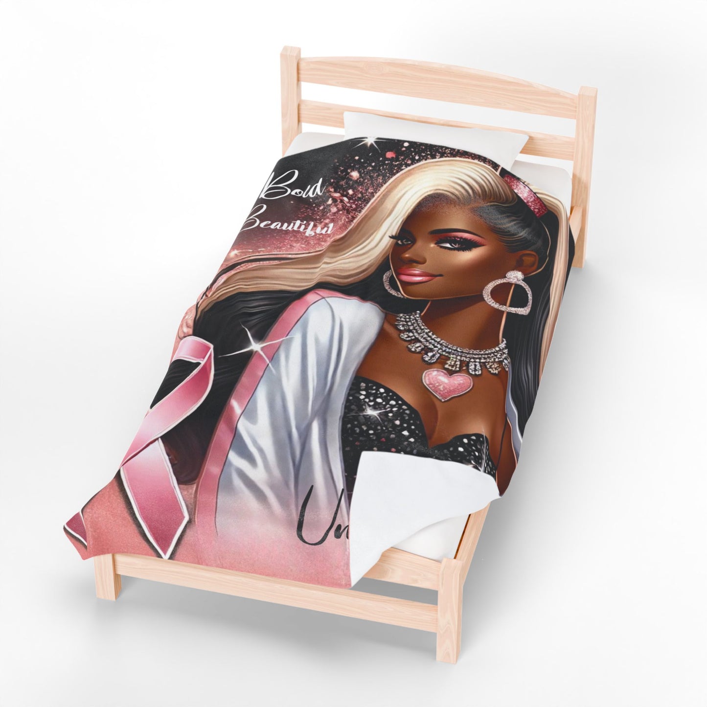 Bold Beautiful Unbreakable - Velveteen Plush Blanket