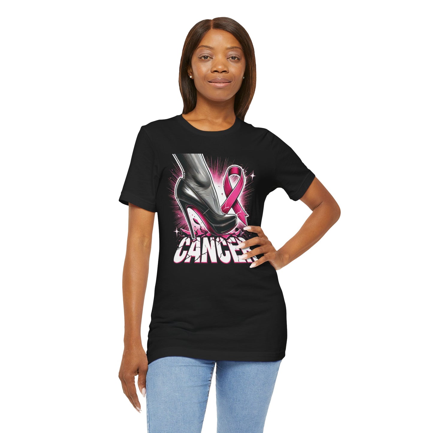 Stepping on Cancer - Unisex Jersey Short Sleeve Tee