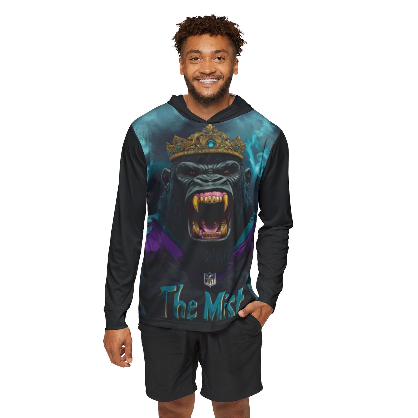 Gorilla in the Mist - Men's Sports Warmup Hoodie (AOP) - Creatively Designed Shop