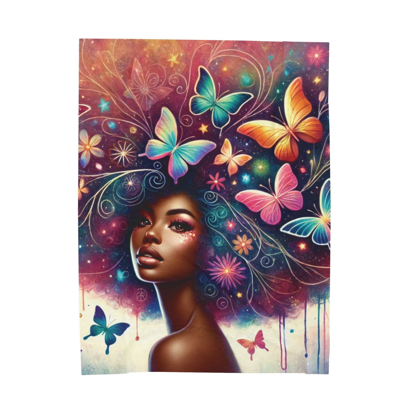 Butterfly Crowned - Velveteen Plush Blanket