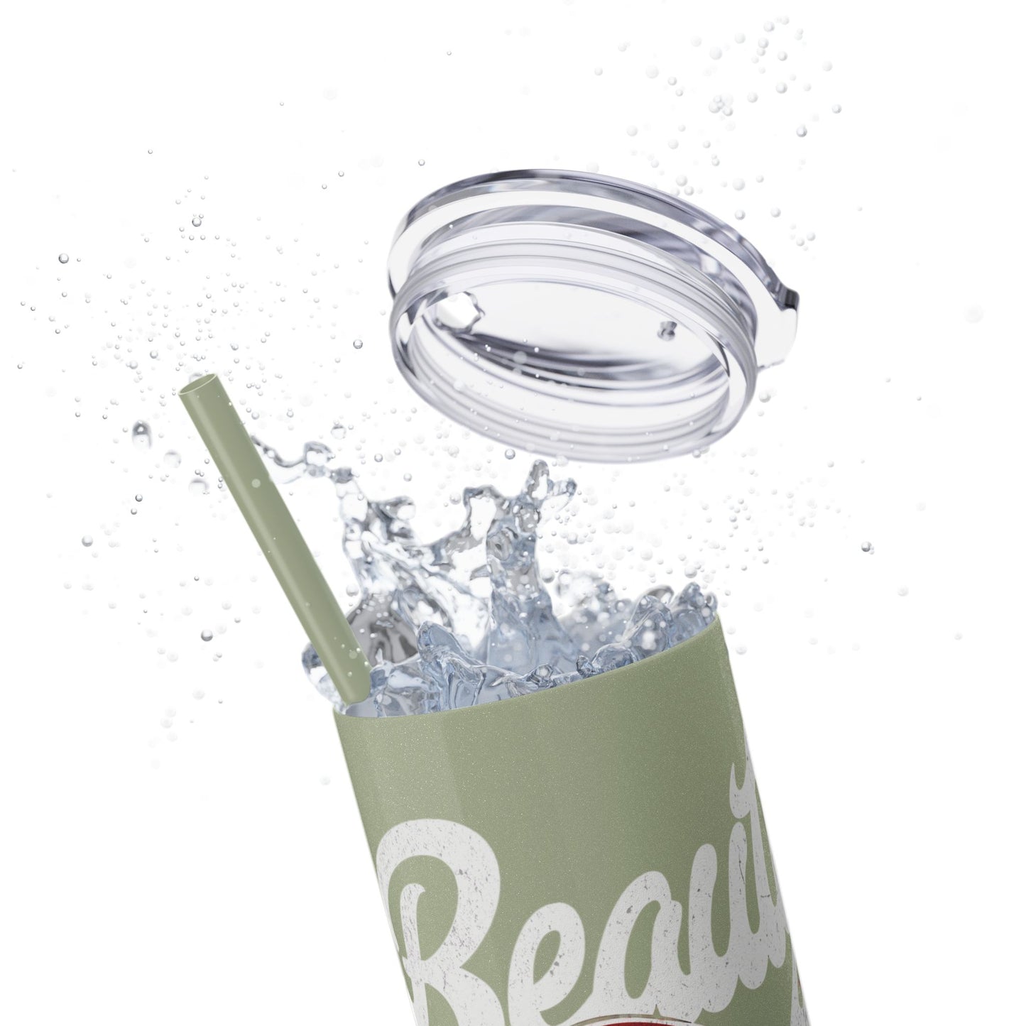 Beauty Speaks - Skinny Tumbler with Straw, 20oz - Creatively Designed Shop