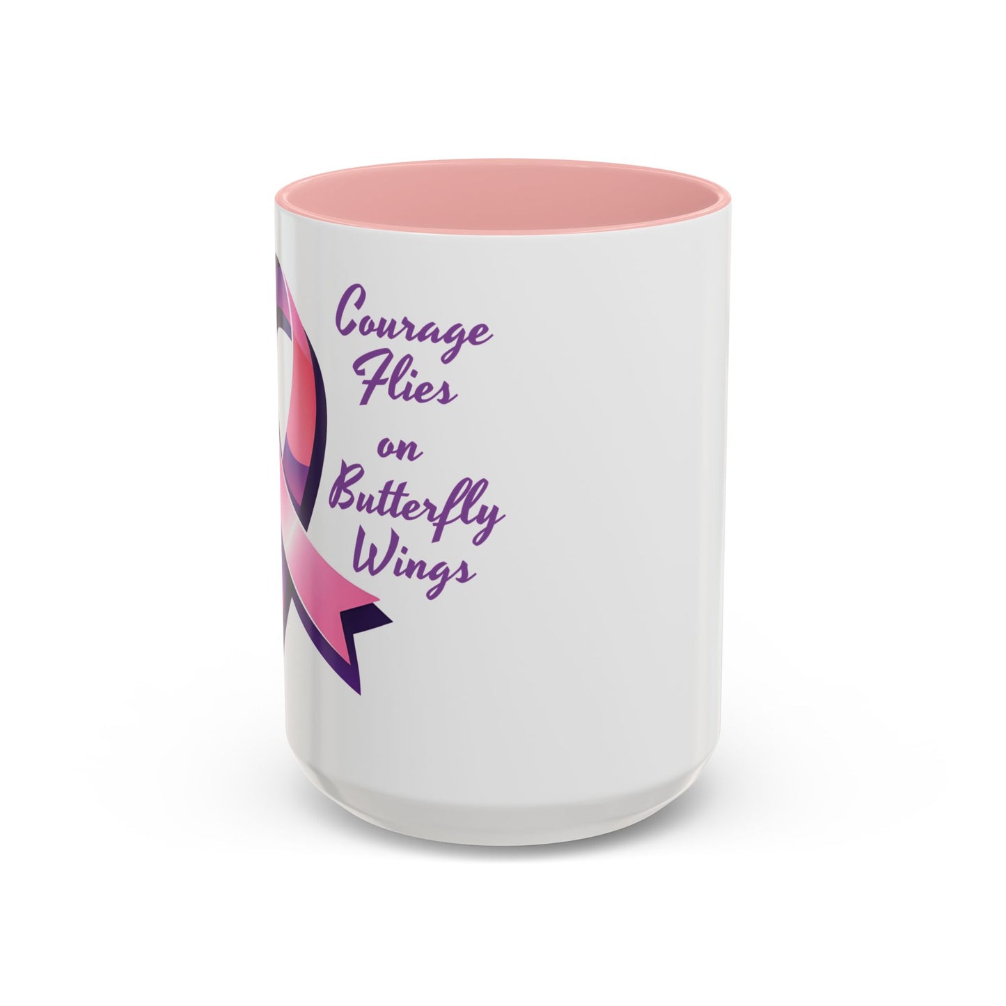 Courage Flies on Butterfly Wings - Accent Coffee Mug