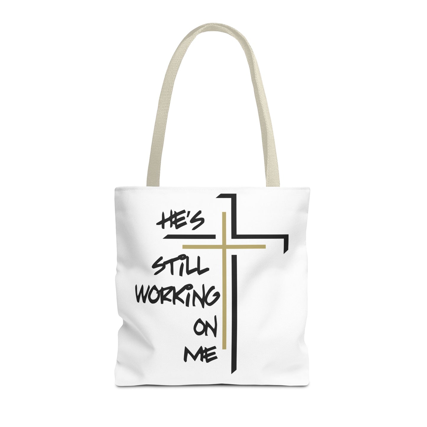 He's Still Working On Me - Tote Bag (AOP) - Creatively Designed Shop
