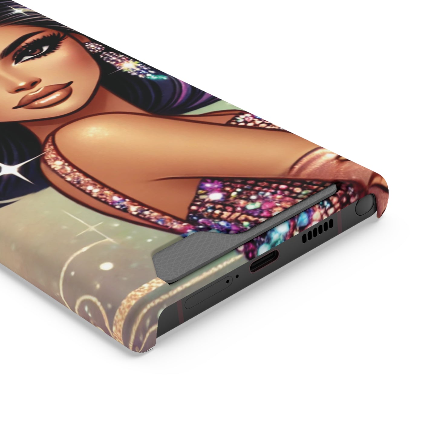 "Stunning" - Phone Case With Card Holder - Creatively Designed Shop