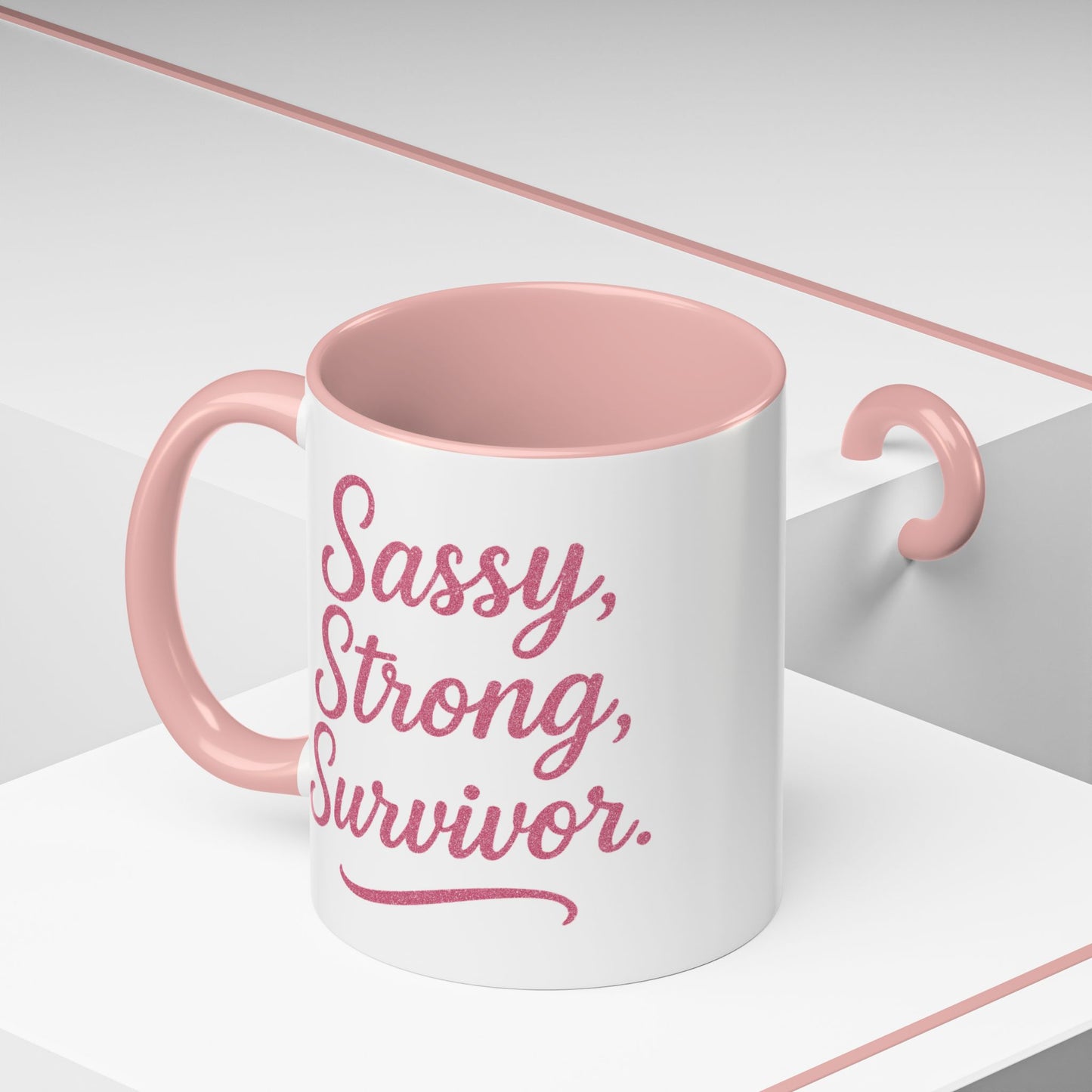 Sassy, Strong, Survivor - Accent Coffee Mug