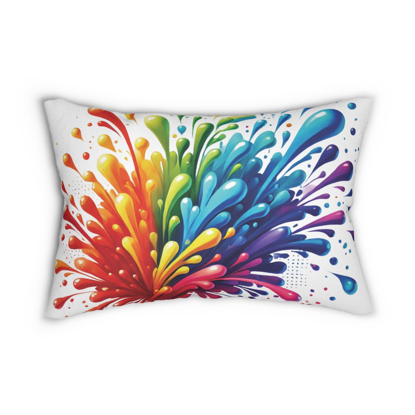 Color Splash - Spun Polyester Lumbar Pillow - Creatively Designed Shop