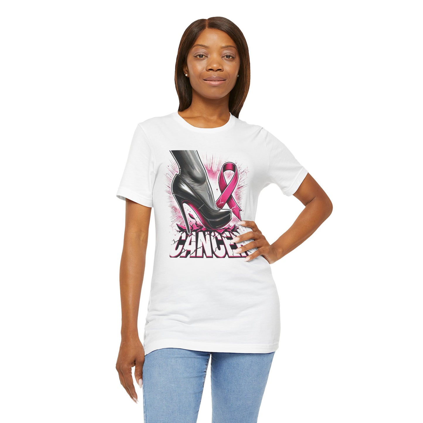 Stepping on Cancer - Unisex Jersey Short Sleeve Tee