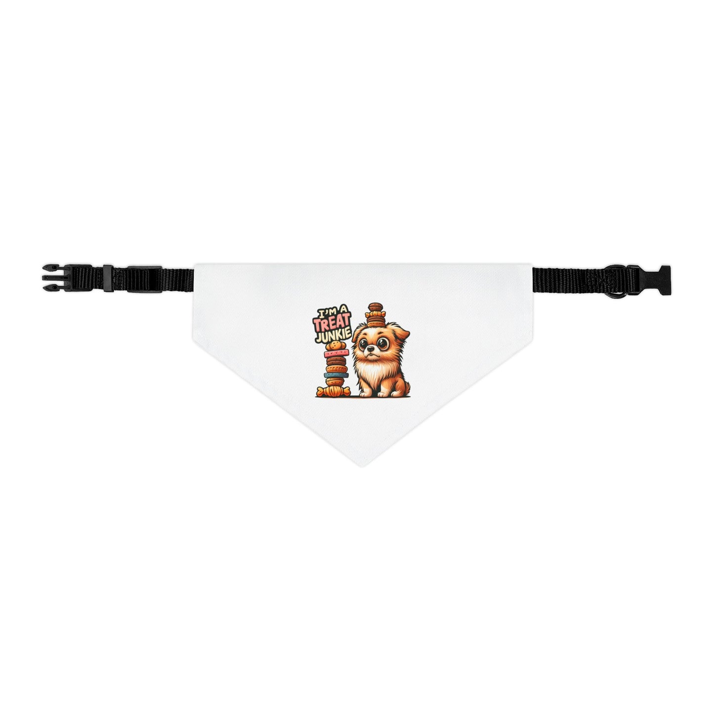 I'm A Treat Junkie - Pet Bandana Collar - Creatively Designed Shop