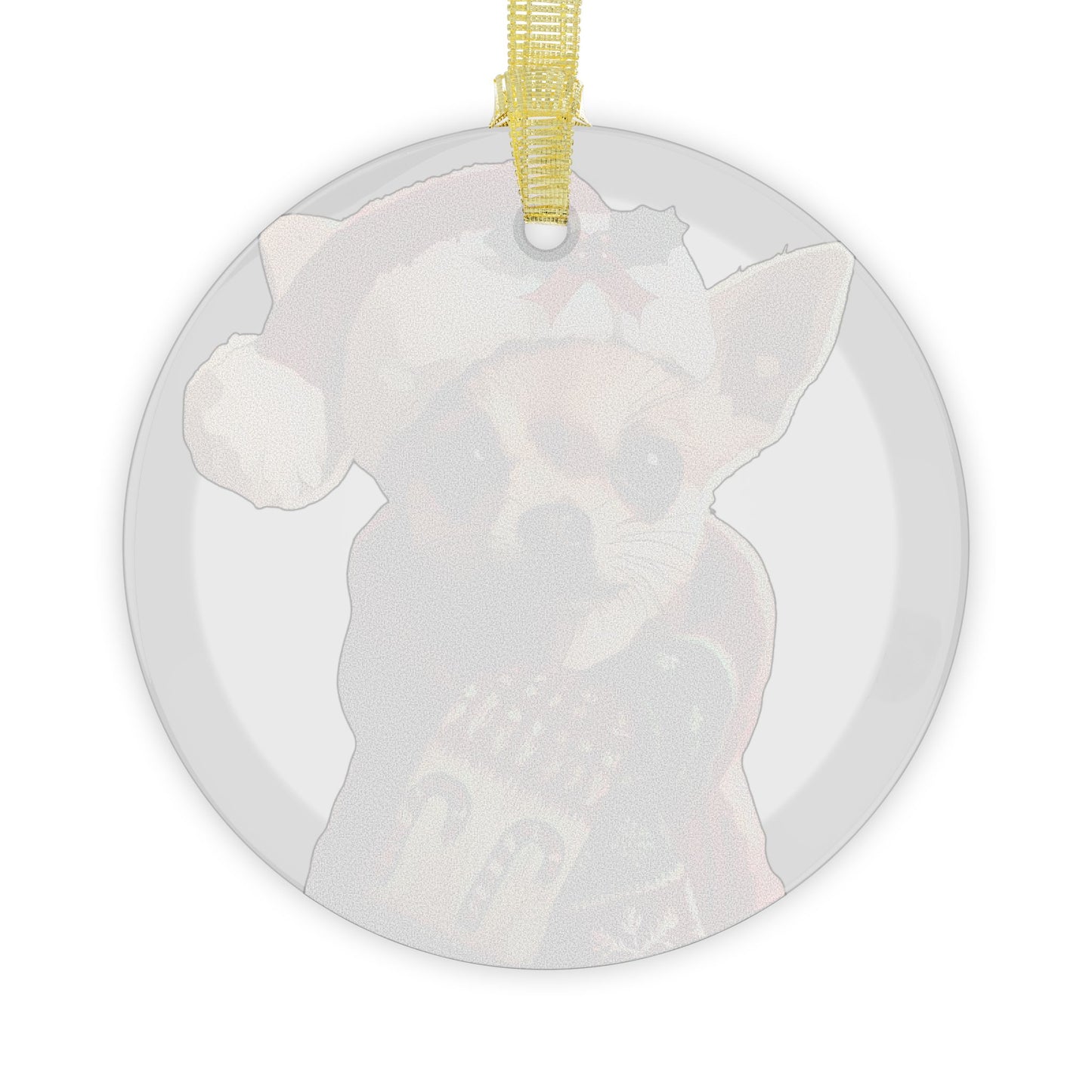 Merry Chihuahua Christmas - Glass Ornaments - Creatively Designed Shop