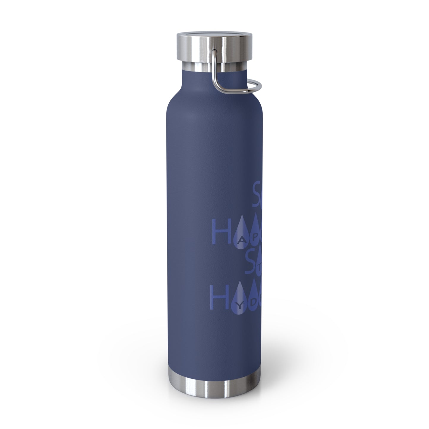 "Sip Happens, Stay Hydrated! - Copper Vacuum Insulated Bottle, 22oz - Creatively Designed Shop