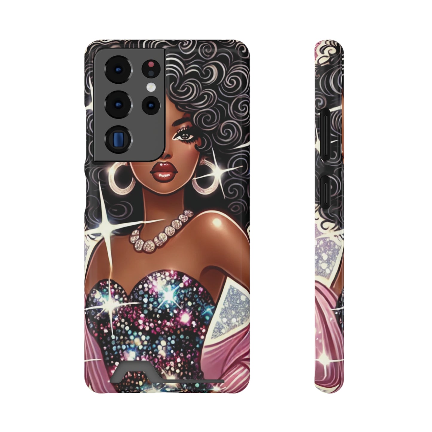 "Gorgeous" - Phone Case With Card Holder - Creatively Designed Shop