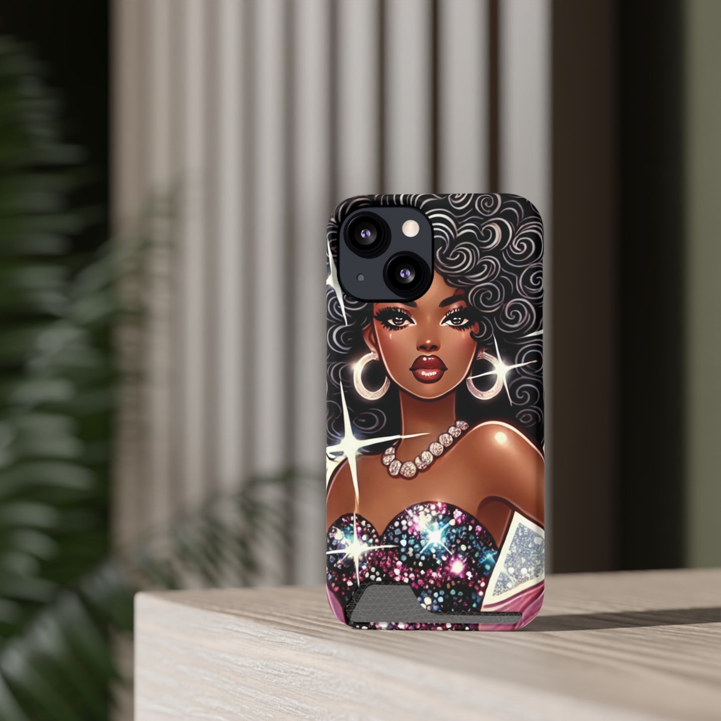 "Gorgeous" - Phone Case With Card Holder - Creatively Designed Shop