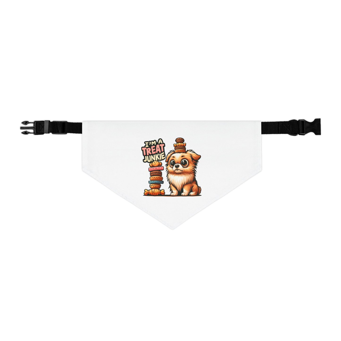 I'm A Treat Junkie - Pet Bandana Collar - Creatively Designed Shop