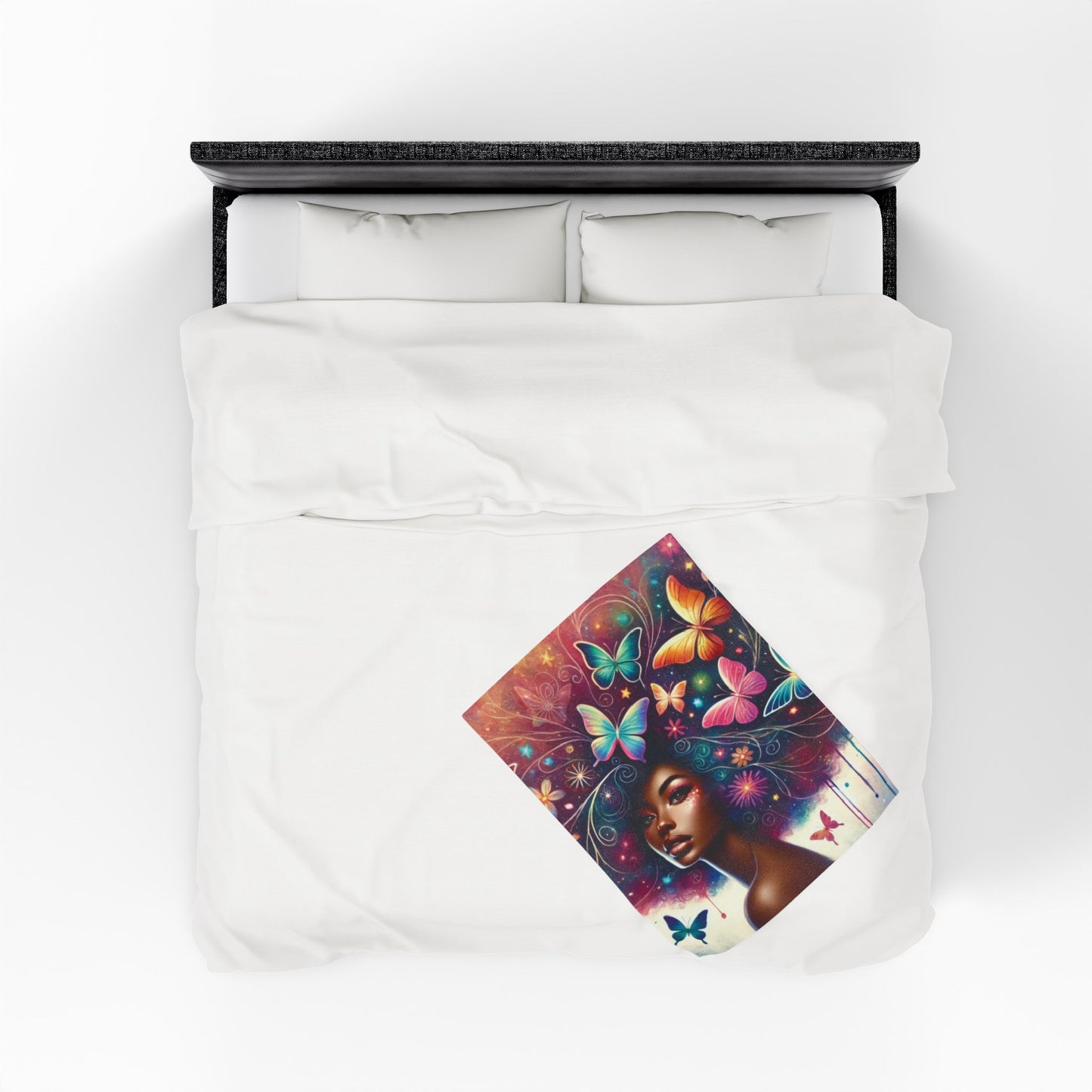 Butterfly Crowned - Velveteen Plush Blanket