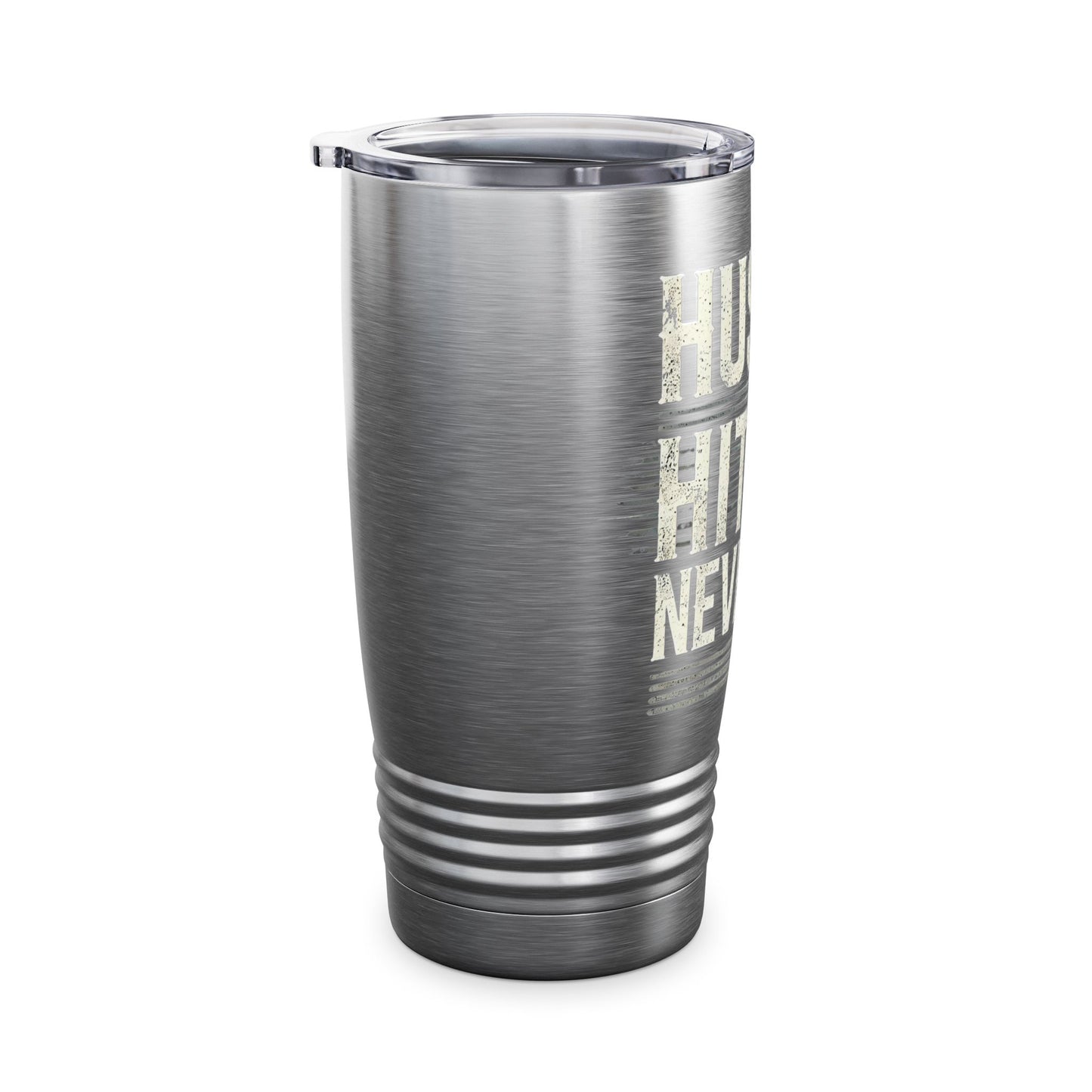 Hustle, Hit, Never Quit - Ringneck Tumbler, 20oz - Creatively Designed Shop