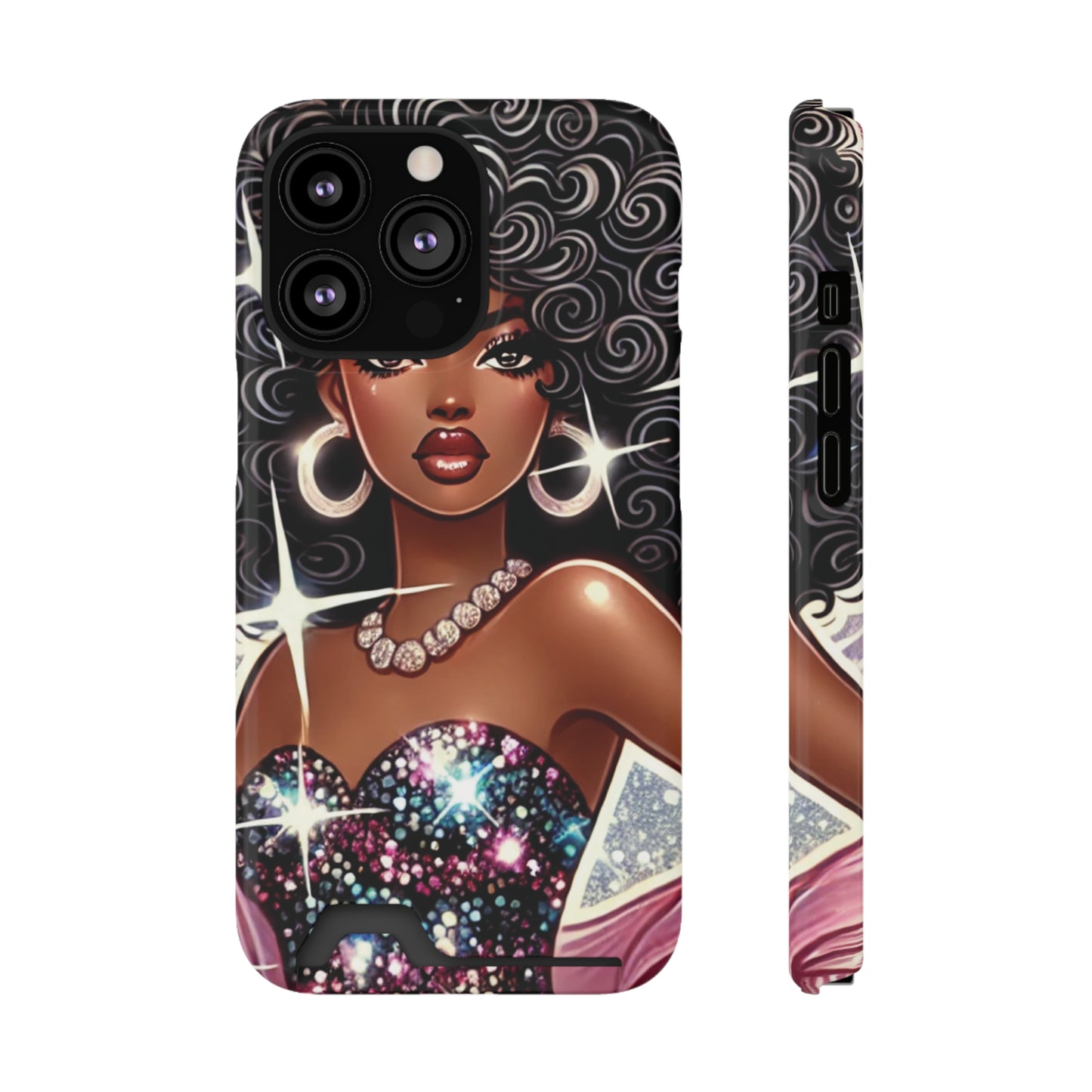 "Gorgeous" - Phone Case With Card Holder - Creatively Designed Shop