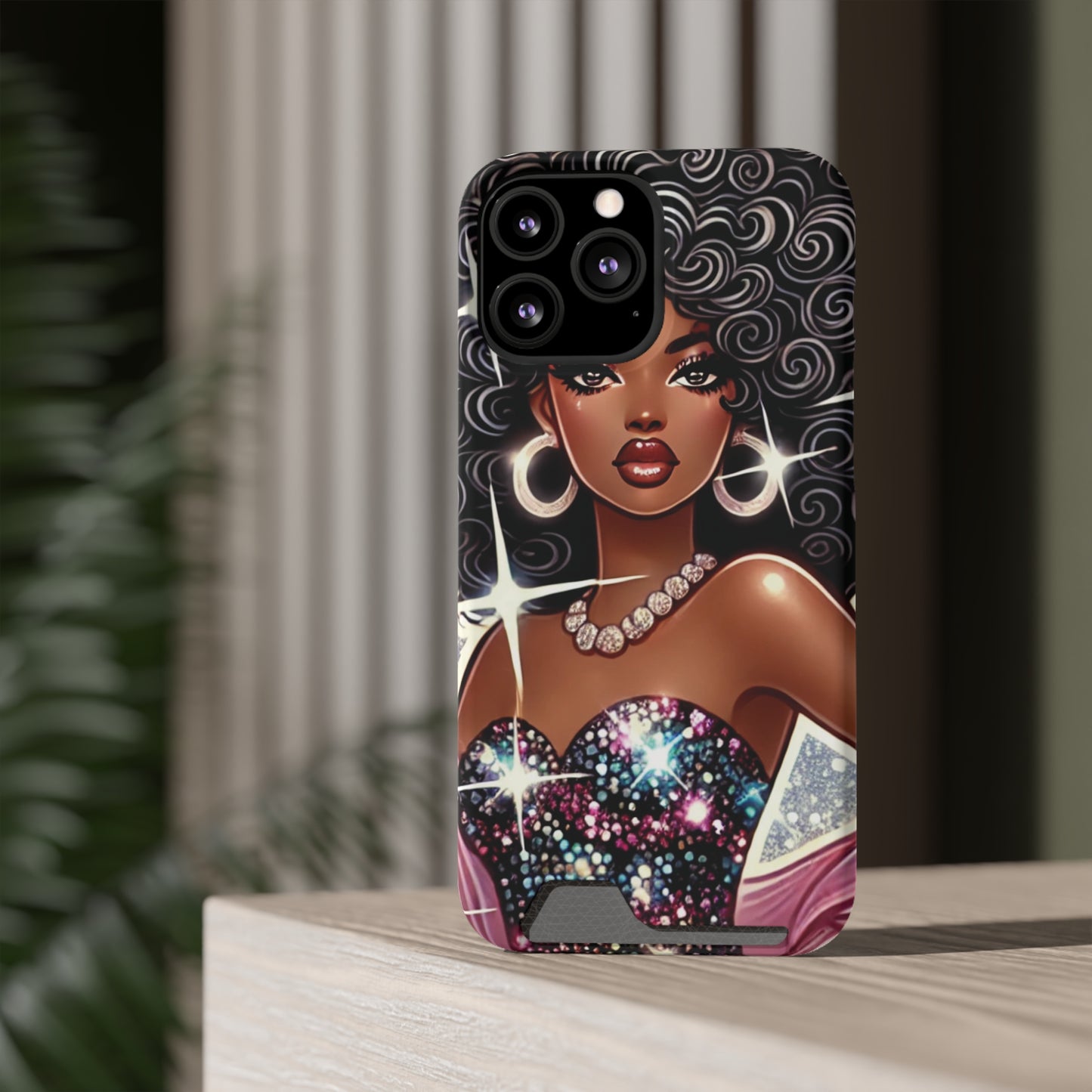 "Gorgeous" - Phone Case With Card Holder - Creatively Designed Shop